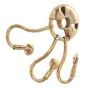 Vintage Gucci Italy 18K Gold Designer Three Hook Key Holder