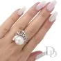 Vintage Diamond Pearl 14K Cocktail RIng
