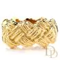 Nuovi Gioielli Italian 18K Criss Cross Bangle Bracelet-Dover Jewelry
