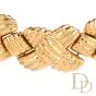 Vintage Italian Wide 18K Criss Cross Choker Necklace