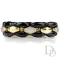 Estate Diamond Onyx 18K Gold Panther-Link Bracelet-Dover Jewelry