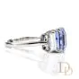 Estate Natural Ceylon Sapphire Diamond Platinum 3 Stone Engagement Ring