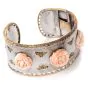 Mario Buccellati Coral Rose Silver 18K Wide Cuff Bracelet