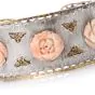 Mario Buccellati Coral Rose Silver 18K Wide Cuff Bracelet