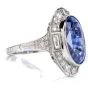 GIA Natural No Heat Sri Lanka Sapphire Diamond Platinum Ring