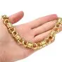 Estate 1980's Fancy 18k Yellow Gold Chocker Links Necklace