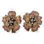 Golden Organge Sapphire 18k yellow Gold Clip Earrings