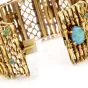 Art nouveau 1940s Opal Emerald 14K Gold Wrap Bracelet-Dover Jewelry