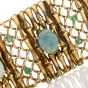 Art nouveau 1940s Opal Emerald 14K Gold Wrap Bracelet-Dover Jewelry