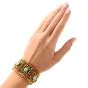 Art nouveau 1940s Opal Emerald 14K Gold Wrap Bracelet-Dover Jewelry