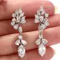 Vintage Multi shape 6.65cts Diamond Platinum dangle drop Earrings