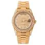 ROLEX President Day-Date Diamond String Diamond Log Dial Bezel Watch reference 18388
