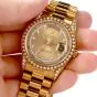 ROLEX President Day-Date Diamond String Diamond Log Dial Bezel Watch reference 18388