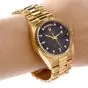 Rolex President Brown Diamond Dial Gold Watch Ref 18038