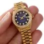 Rolex President Blue Stella Diamond Dial & Bezel Ladies Watch ref 69138