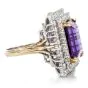 Estate Amethyst and Diamond 14K Pendant/Cocktail Ring