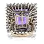 Estate Amethyst and Diamond 14K Pendant/Cocktail Ring