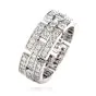 Estate Cartier Diamond 18K Open Link Unisex Band Ring