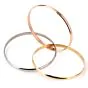 Cartier Tri Tone 18K Interlocking 3 Bangle Bracelets