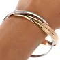 Cartier Tri Tone 18K Interlocking 3 Bangle Bracelets