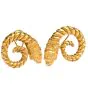 Vintage Zolatos Greek 22K Large Clip On Earrings