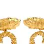 Vintage Zolatos Greek 22K Large Clip On Earrings
