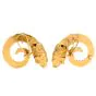 Vintage Zolatos Greek 22K Large Clip On Earrings