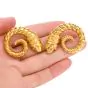 Vintage Zolatos Greek 22K Large Clip On Earrings