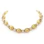 Estate Ambrosi Eliptical Diamond 18K Gold 15 Inch Choker Necklace