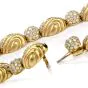 Estate Ambrosi Eliptical Diamond 18K Gold 15 Inch Choker Necklace