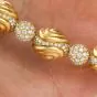 Estate Ambrosi Eliptical Diamond 18K Gold 15 Inch Choker Necklace