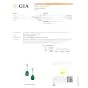 Certified GIA Pear Emerald Diamond 18 Karats Gold Dangle Drop Earrings