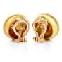 Buccellati 18k Yellow Gold Emerald Dome Shape Button Earrings
