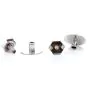Vintage Diamond Onyx Brown Quartz Tuxedo Cufflink Button Set