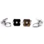 Vintage Diamond Onyx Brown Quartz Tuxedo Cufflink Button Set