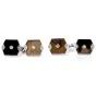 Vintage Diamond Onyx Brown Quartz Tuxedo Cufflink Button Set