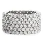 Wide 6 Row Diamond Eternity Band Ring Size 7.5