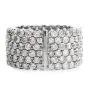 Wide 6 Row Diamond Eternity Band Ring Size 7.5
