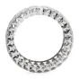 Wide 6 Row Diamond Eternity Band Ring Size 7.5