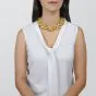Estate Nuovi Gioielli Italian Wide 18K Criss Cross Choker Necklace