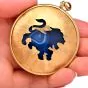 Buccellati Agate 18K Gold Zodiac Medallion Pendant 
