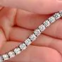 Estate 12.50 Round Diamond Tennis Gold Bracelet