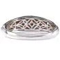 Estate Diamond Pink Coral 18K Gold Inlay Bangle Bracelet. 