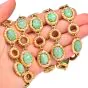 Vintage 1970S  Diamond GIA Natural Ruby Carved Jade Pendant Necklace