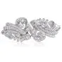 Vintage 12.82cttw Diamond Platinum Double Clip Brooch Pin