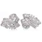 Vintage 12.82cttw Diamond Platinum Double Clip Brooch Pin