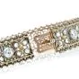 Buccellati Rose Cut Diamond 18K Silver Flower Flex Bracelet-Dover Jewelry