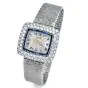 Vintage Piaget Diamond Sapphire 18K White Gold #9566 Unisex Wristwatch 