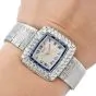 Vintage Piaget Diamond Sapphire 18K White Gold #9566 Unisex Wristwatch 