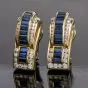 C. Krypell Diamond Sapphire 18K Gold Earrings